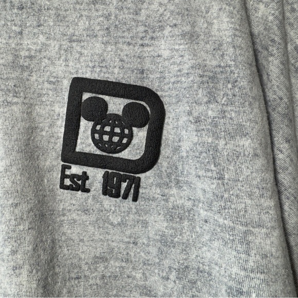 Walt Disney World Parks Spirit Jersey Shirt Adult Small Gray Acid Wash Print - Picture 4 of 12